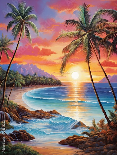 Caribbean Beach Sunsets: Stunning Canvas Prints of island paradise landscapes and breathtaking views