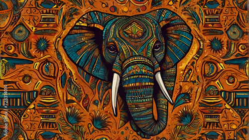 Colorful African Pattern Seamless Tile Design