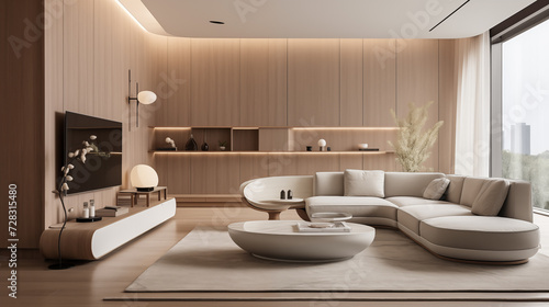modern flats and apartments in the style of soft  muted color palette  minimalist imagery
