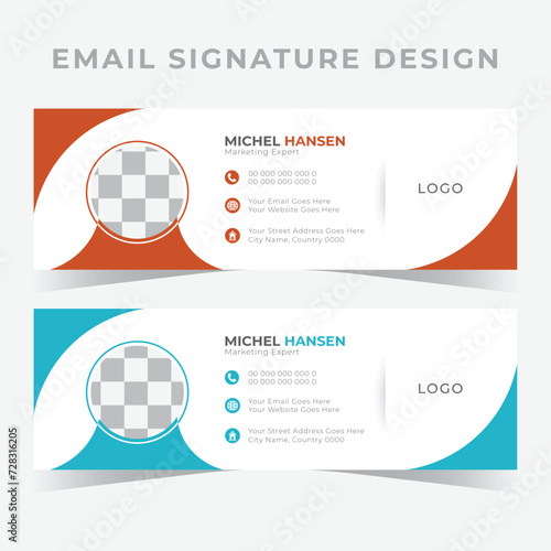 Vector Email signature design template