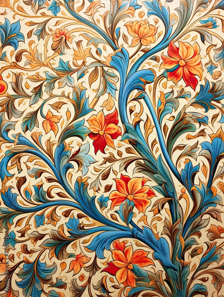 Intricate Arabesque Patterns: Countryside Art, Traditional Pattern Wall Art