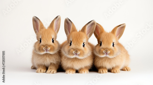 Adorable furry baby bunny rabbits