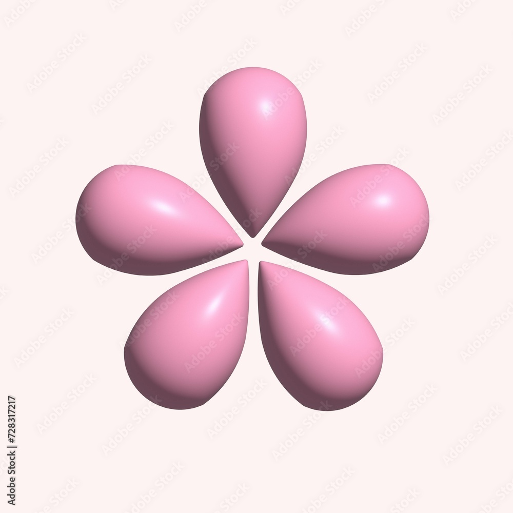 Fototapeta premium The 3D illustration of cherry blossoms showcases the delicate and elegant beauty of sakura flowers in vivid dimensions. Each petal dances gracefully, emitting the captivating charm of springtime