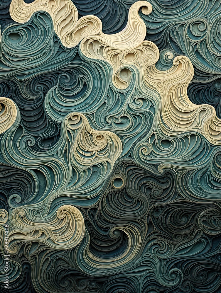 Intricate Arabesque Patterns in a Captivating Mountain Landscape Intricate Arabesque Patterns in a Captivating Mountain Landscape