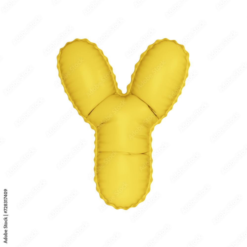 3D bright yellow color helium balloon letter Y 3D bright yellow color helium balloon letter Y