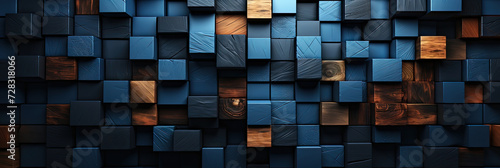 navy blue abstract background wallpapers  blue wood blocks background geometrics Black and gold blue 3d background 