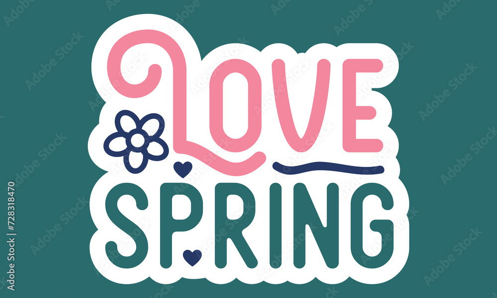 Love spring Sticker Design Love spring Sticker Design