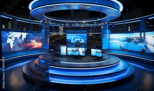 telenews news studio
 photo