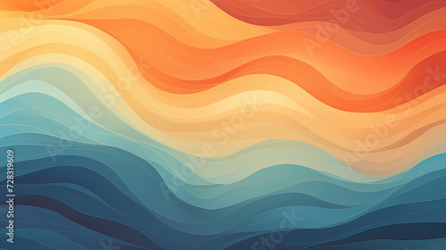 Merging the beauty of a sunset with abstract patterns, a compelling and thought-provoking sunset abstract background Ai Generative