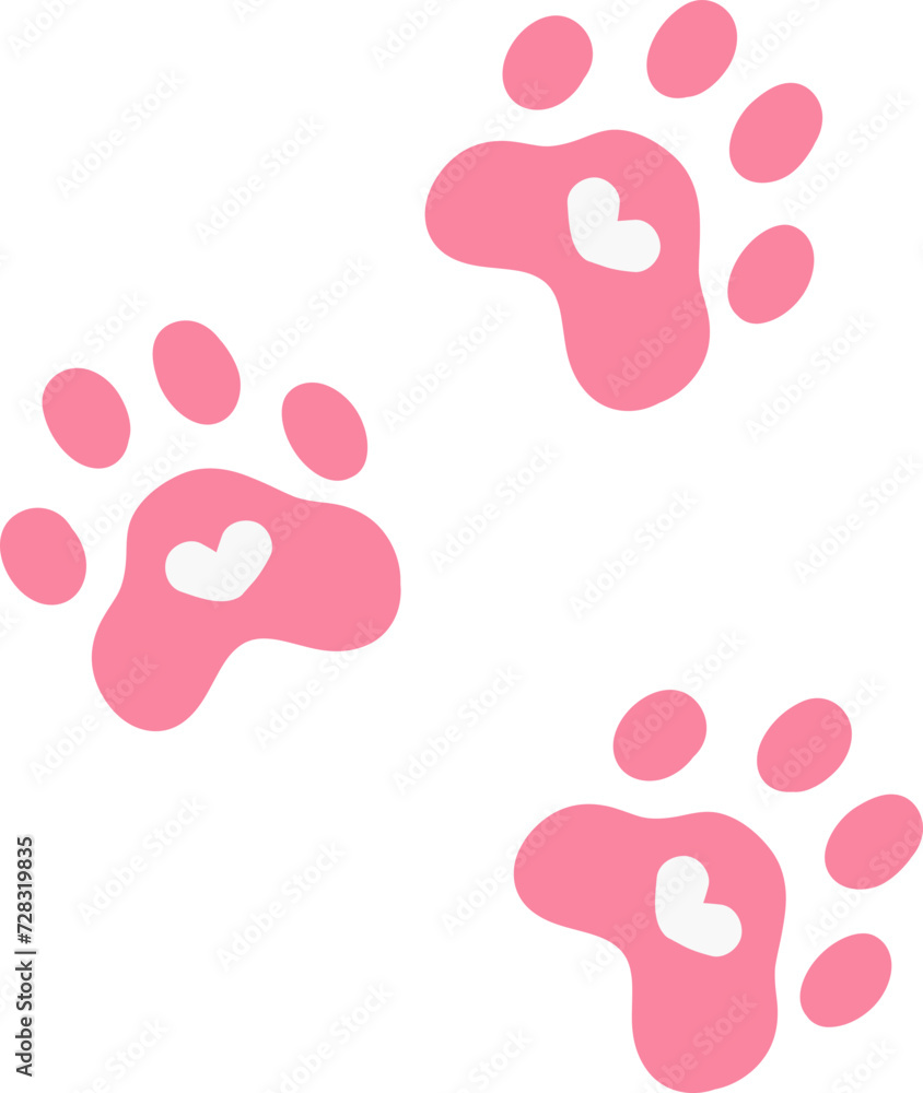 love Cute paw foot element vector love Cute paw foot element vector
