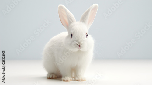 Close up picture of a white albino rabbit