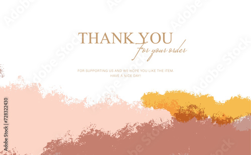 thankyou card template with artistic abstract design