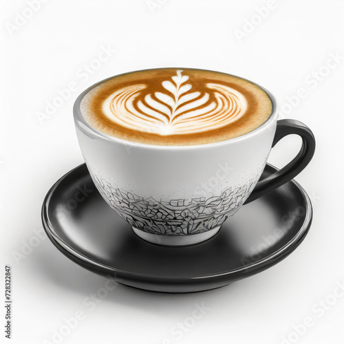 latte on a white background