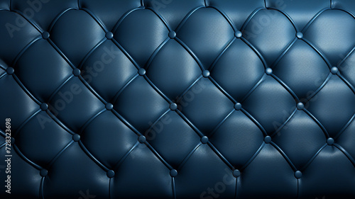 dark blue leather diamond tufted upholstery photo