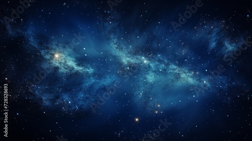 A minimalistic space photograph capturing the beauty of a distant galaxy cluster against the cosmic backdrop. © olegganko