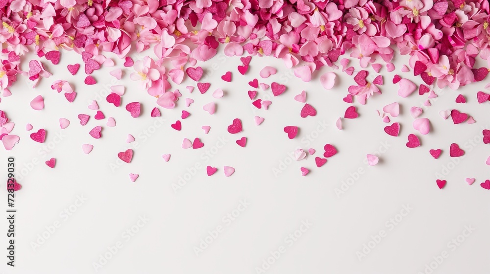 Holiday background with hearts on a light background, with space for text. Concept for Valentine's Day. Holiday background with hearts on a light background, with space for text. Concept for Valentine's Day.