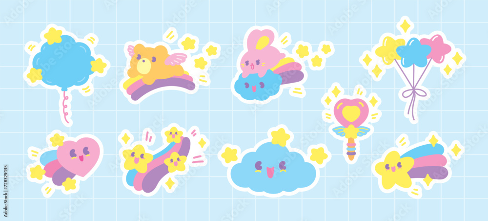 670205 kawaii fantasy cartoon element vector set 670205 kawaii fantasy cartoon element vector set