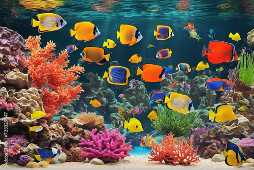 A wide variety of tropical fish breeding aquariums
