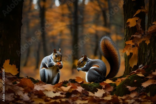 Write a letter from the perspective of a squirrel to humans, expressing the challenges and joys of life in the autumn forest. © Muhammad