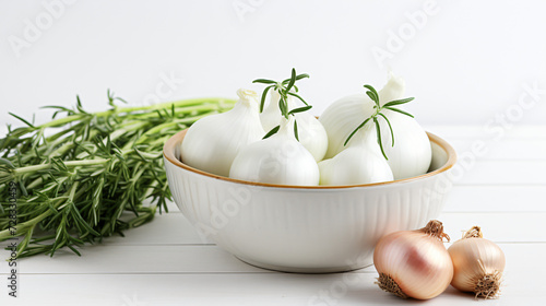 Fresh raw white onions