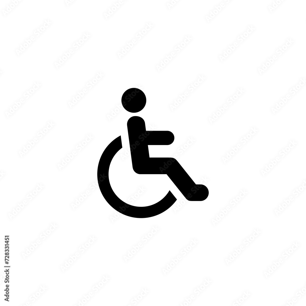 Disabled sign Accessibility icon isolated on transparent background Disabled sign Accessibility icon isolated on transparent background