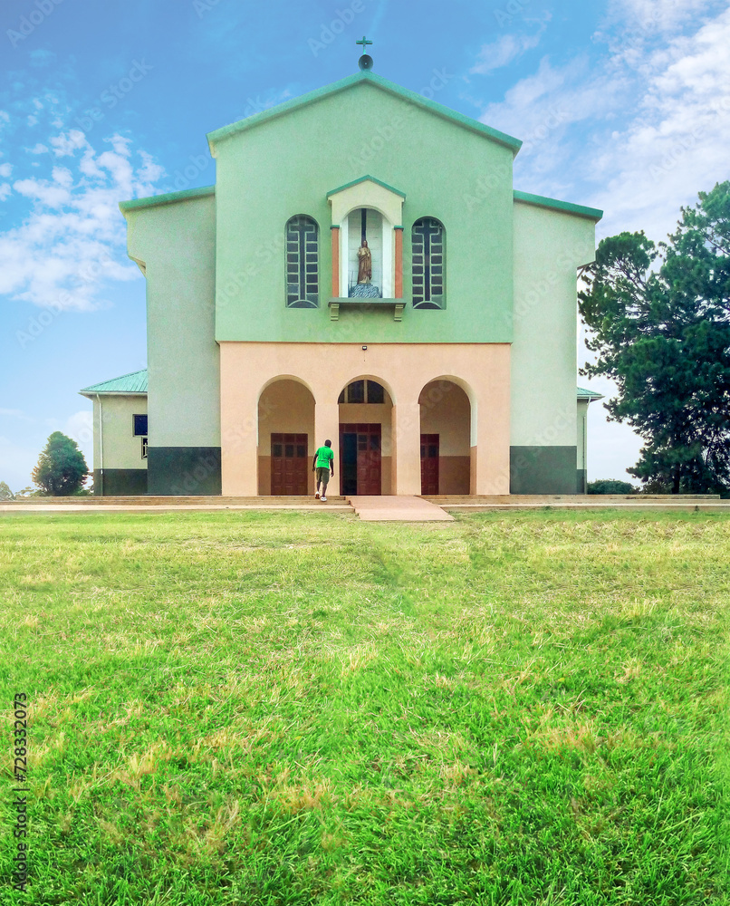 Discover Nyapea Catholic Church in Uganda: a stunning architectural marvel nestled in serene surroundings, blending tradition with spirituality. A must-see destination