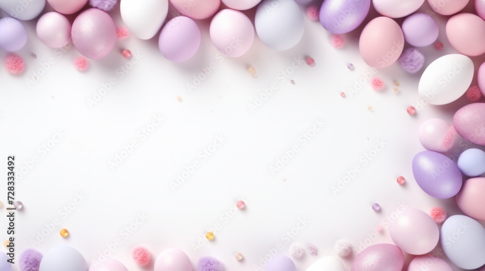 An unadorned Easter background with a simple frame and subtle hints of pastel.
