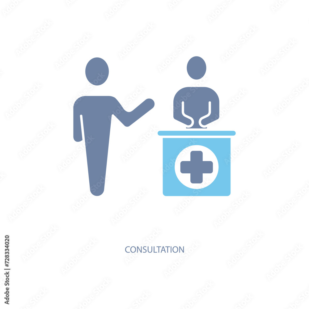 consultation concept line icon. Simple element illustration. consultation concept outline symbol design. consultation concept line icon. Simple element illustration. consultation concept outline symbol design.