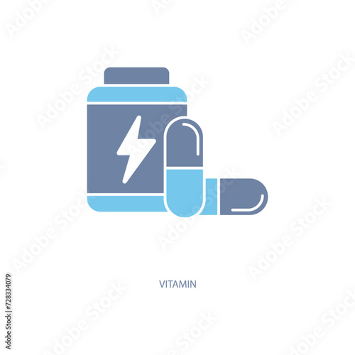 vitamin concept line icon. Simple element illustration. vitamin concept outline symbol design.