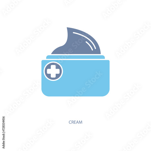 cream concept line icon. Simple element illustration. cream concept outline symbol design.
