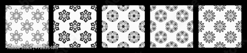 Set of five abstract seamle...