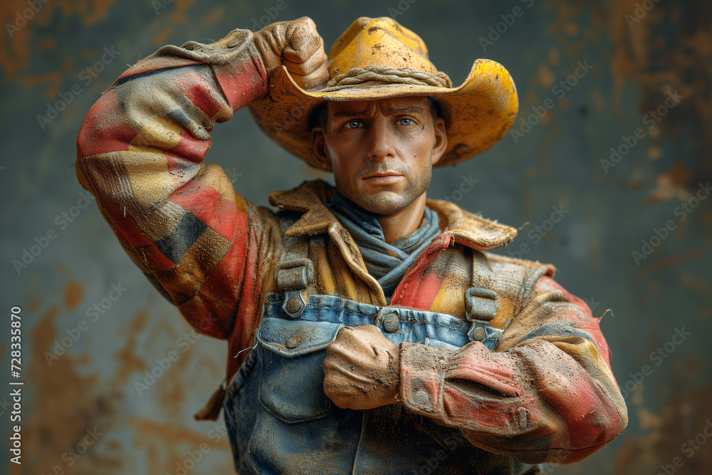 Detailed Figurine of a Cowboy