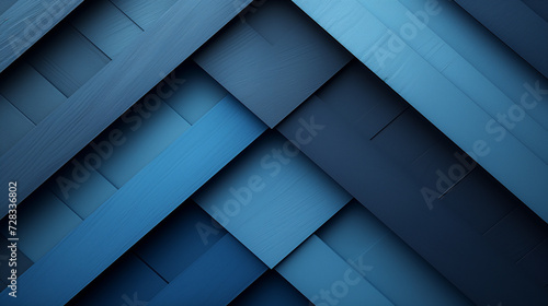 Blue Geometric Wooden Planks: Modern Aesthetic Background