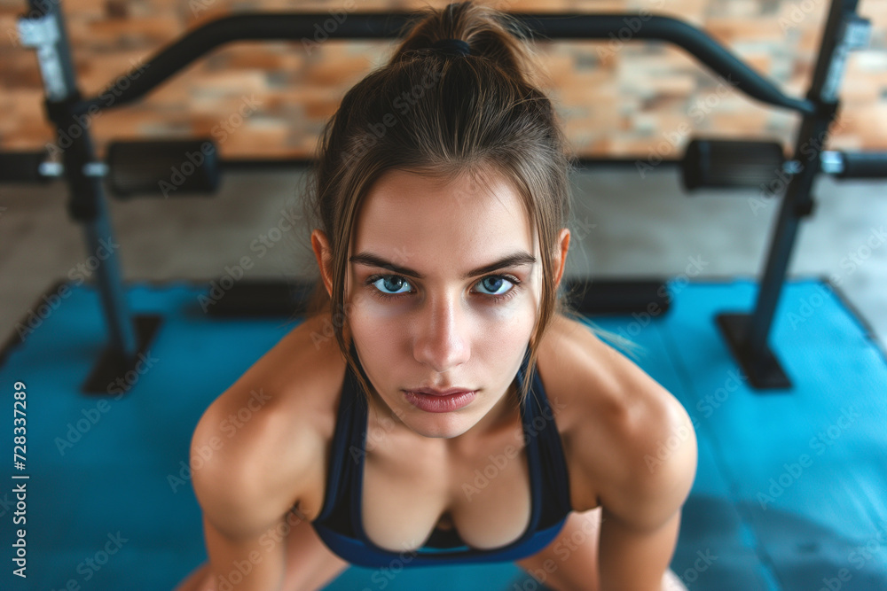 Focused Athlete Preparing for Barbell Workout Focused Athlete Preparing for Barbell Workout