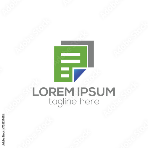 Accounting bookkeeping abstract color logo design template illustration