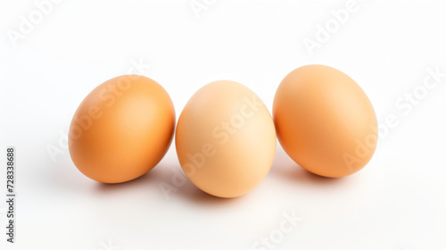 Three boiled chicken eggs