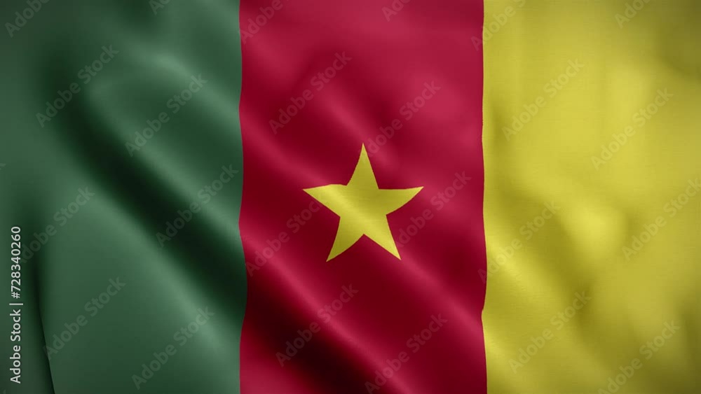 Cameroon waving flag, Flag of Cameroon Animation, Cameroonian Flag Closeup, 4k Cameroonian Flag Waving Animation Cameroon waving flag, Flag of Cameroon Animation, Cameroonian Flag Closeup, 4k Cameroonian Flag Waving Animation