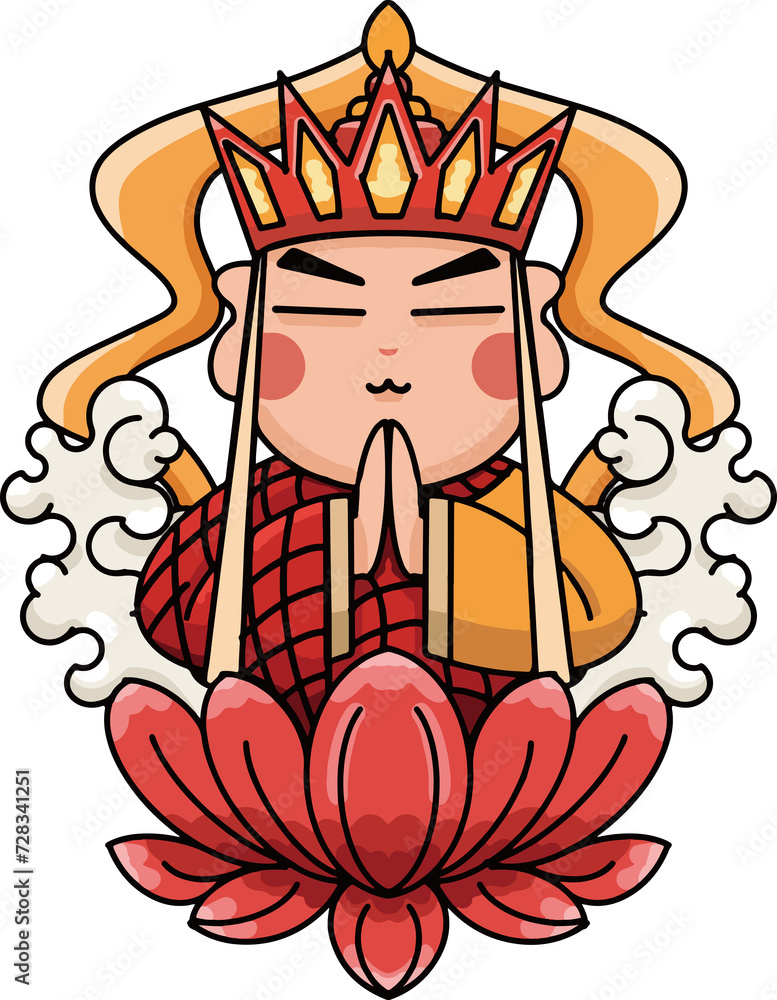Cartoon journey to the west character illustrations Stock Illustration ...