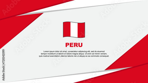Peru Flag Abstract Background Design Template. Peru Independence Day Banner Cartoon Vector Illustration. Peru