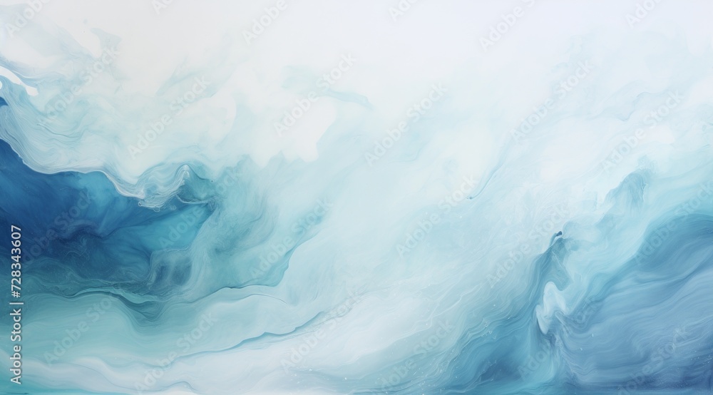 abstract blue and white painting of waves over a white background abstract blue and white painting of waves over a white background