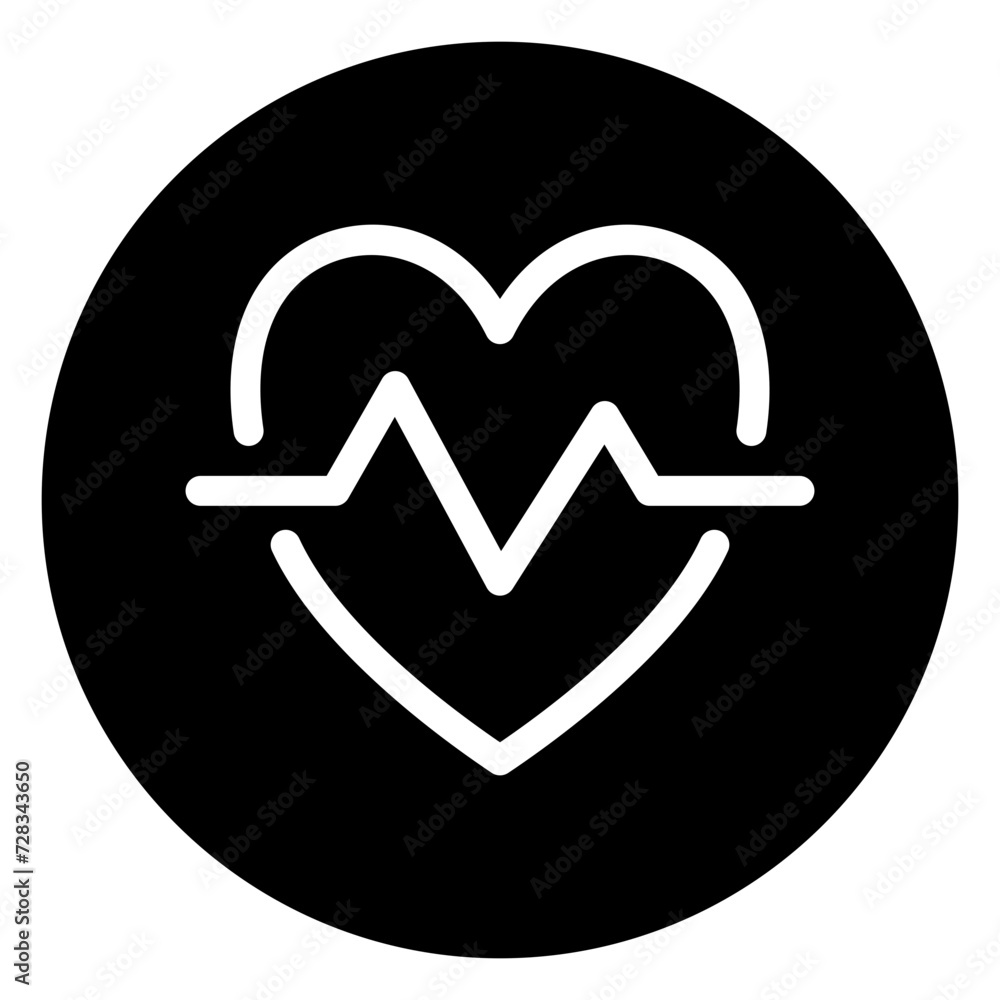 heart rate glyph icon heart rate glyph icon