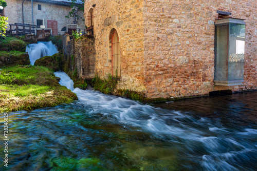 Rasiglia in provincia di Perugia comune di Foligno. Il paese attraversato dal fiume Menotre. © Claudio Quacquarelli