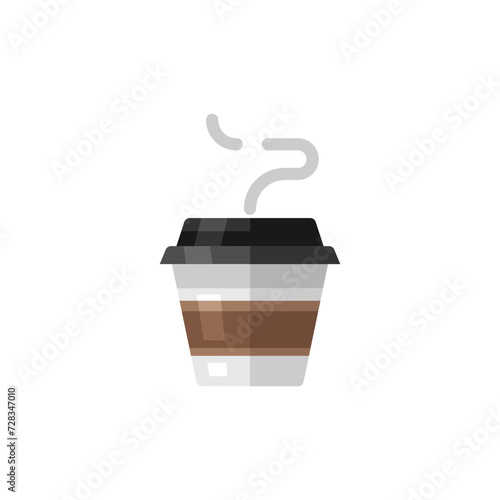 Coffee cup vector illustration, coffee cup flat icon