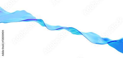 Fototapeta 3D Blue Water Flow Wave PNG Background