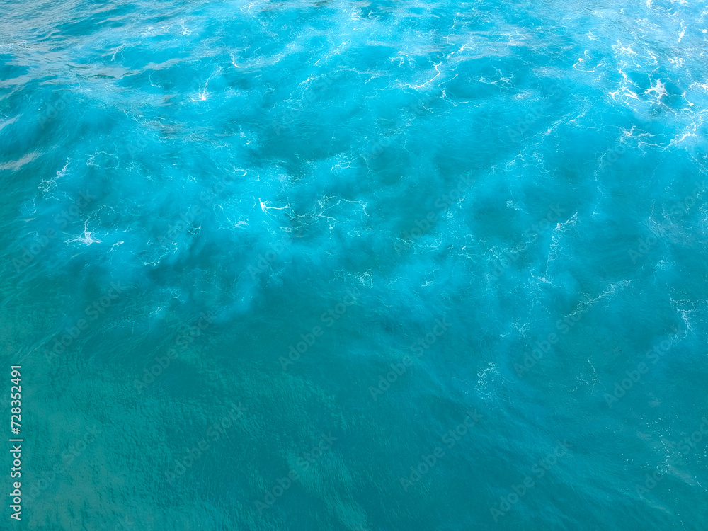 Beautiful view of bright turquoise ocean waves Beautiful view of bright turquoise ocean waves