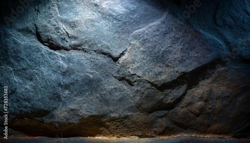 rough dark stone background lit by spotlight background