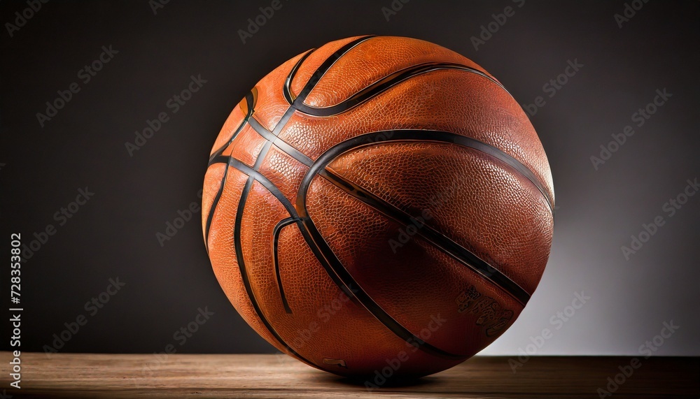 basketball against black