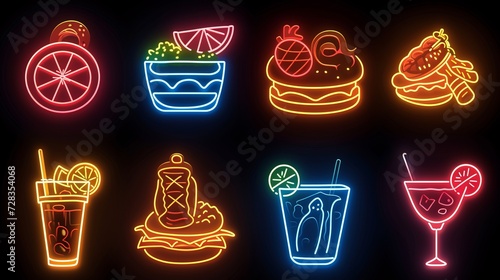 Neon Glass Icons: Japanese Kamon Collection