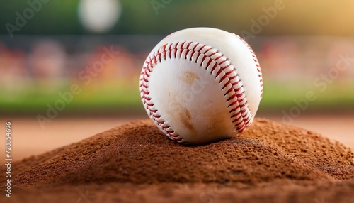 baseball on pitchers mound
