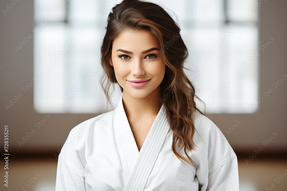 Female in Karate Uniform Female in Karate Uniform